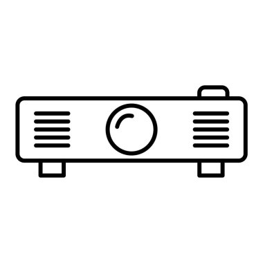 video camera icon. outline radio fan vector symbol for web design isolated on white background