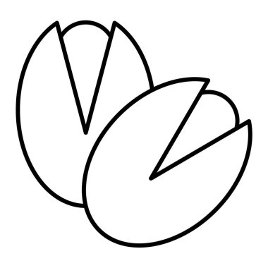 fındık çizgi simgesi, vektör, illüstrasyon