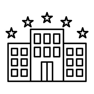 Otelde. Web simgesi basit tasarım