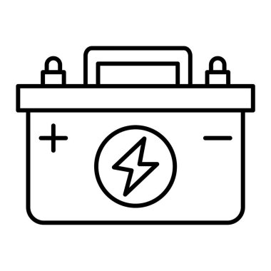 pil şarj ikonu. Web için elektrikli araba vektör simgelerinin özet çizimi