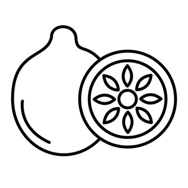 kiwi meyve ikonu vektör illüstrasyon tasarımı