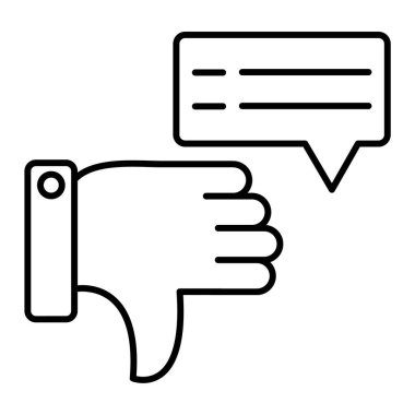 El aşağı başparmak simgesini gösteriyor. Web için pozitif başparmak vektör simgelerinin basit çizimi