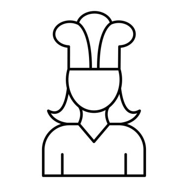 Şef Avatar simgesi vektör illüstrasyon grafik tasarımı