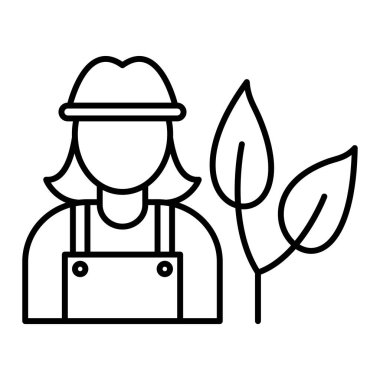 Bitki vektör illüstrasyon tasarımı ile bahçıvan