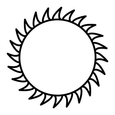 Güneş ikonu. Web için ayçiçeği vektör simgelerinin özet çizimi