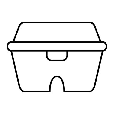 Alışveriş poşeti ikonu. Web için plastik taşıyıcı vektör simgelerinin özet çizimi