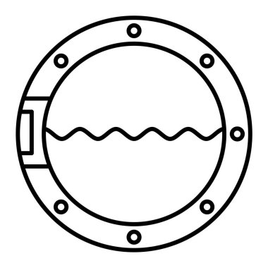 Direksiyon simidi olan bir çerçevenin vektör çizimi