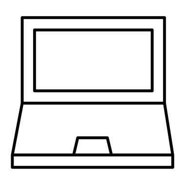 bilgisayar ve ekran vektör illüstrasyon tasarımlı dizüstü bilgisayar