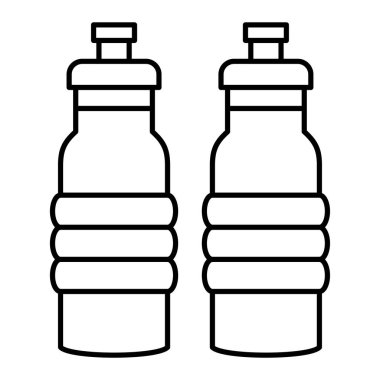 Şişe simgesi. Web için su kavanozu vektör simgelerinin özet çizimi