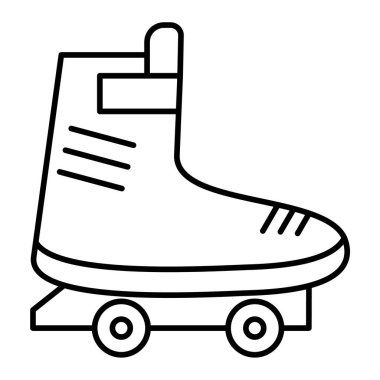 Paten ikonu. Çizgili spor ayakkabısı çizimi resimli resim. beyaz arkaplanda izole.