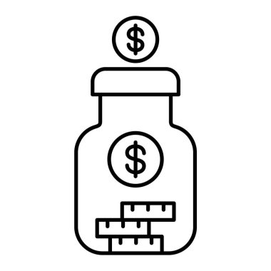 Para çantası ikon vektörü. Dolar işareti. izole edilmiş sınır sembolü çizimi