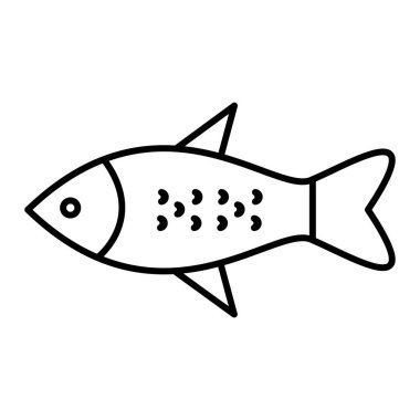 balık simgesi vektör illüstrasyonu
