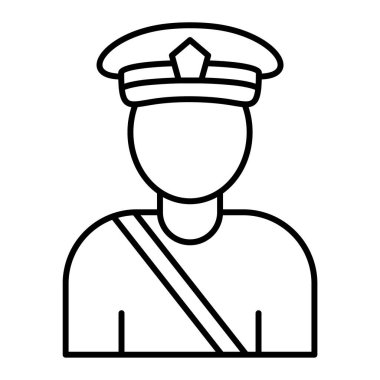 Bir polis memuru simgesinin vektör çizimi