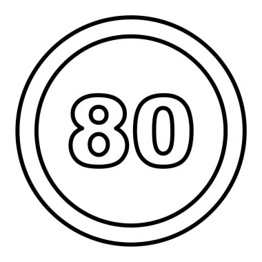 sıfır numaralı simge. vektör illüstrasyonu