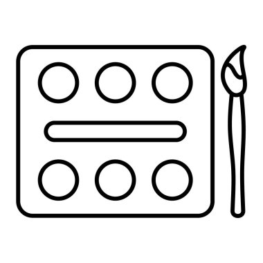 boya fırçası ikonu. izole ve düz illüstrasyon