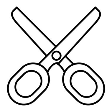 Makas. Web simgesi basit illüstrasyon