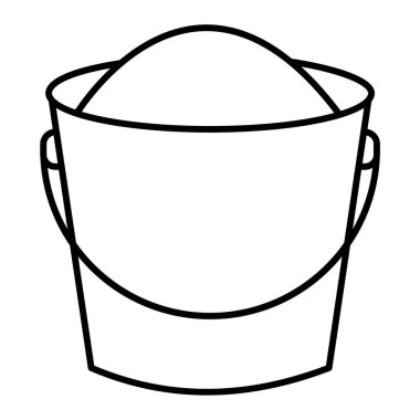 Kova ikonu. Web için temizlik ekipmanı vektör simgelerinin basit çizimi