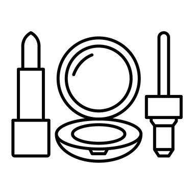 Makyaj fırça simge vektör çizim