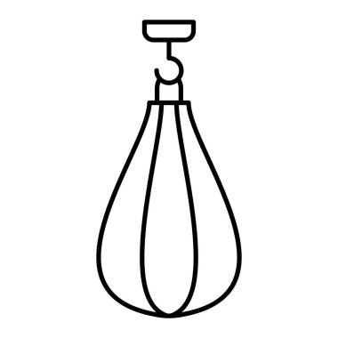 Kum torbası ikonu. özet spor ekipmanı vektör sembolü resimleme. 