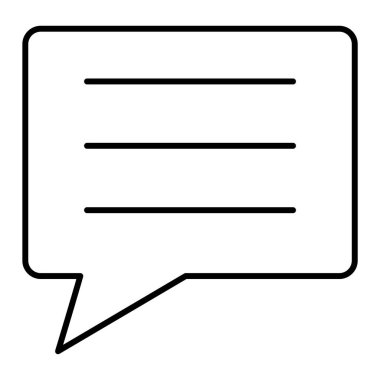 Sohbet mesajı. Basit resimleme