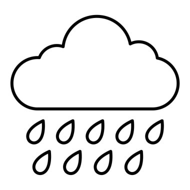 Yağmur. Web simgesi basit illüstrasyon