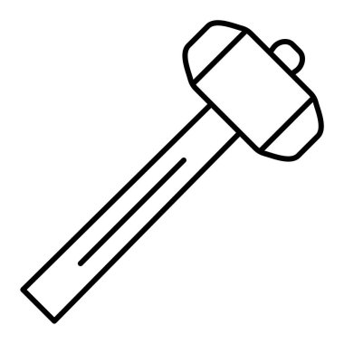 Çekiç. Web simgesi basit illüstrasyon