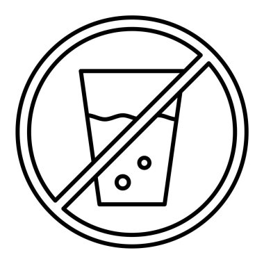 Yiyecek ve içecek işaretinin vektör çizimi. Web için test ve su deposu sembolü koleksiyonu.