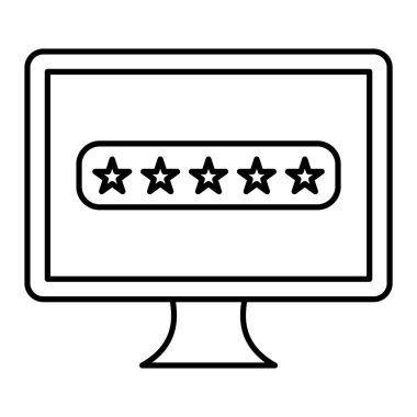 Ağ simgesi. Herhangi bir tasarım için basit bilgisayar izleme vektör simgeleri çizimi