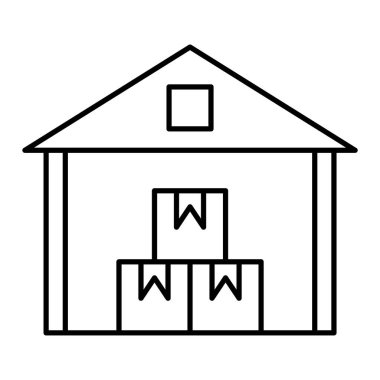 kutu vektör illüstrasyon tasarımı olan ev