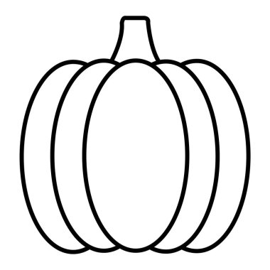 Kabak, yemek, cadılar bayramı ikonu. vektör illüstrasyonu
