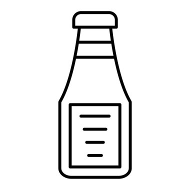 Bira şişesi ikonu. Web için viski vektör simgelerinin özet çizimi