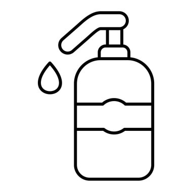 Sprey şişe ikonu. Web için su pompası vektör simgelerinin özet çizimi