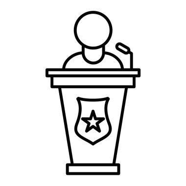 hoparlör vektörü ince çizgi simgesi