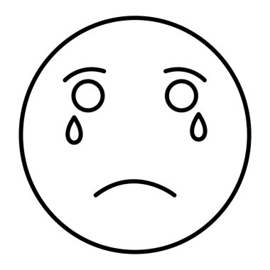 Yüz ifadesi simgesi simgesi. yüz ifadelerinin ana hatları vektör çizgisi pictogram.