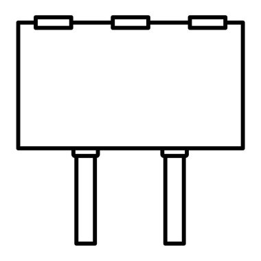 Boş reklam panosu simgesi. Web için karatahta vektör simgelerinin özet çizimi
