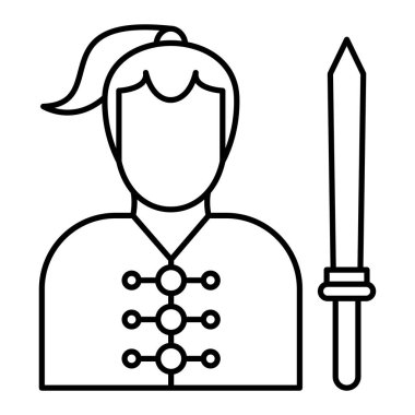 Kılıçlı adam basit simge tasarımı