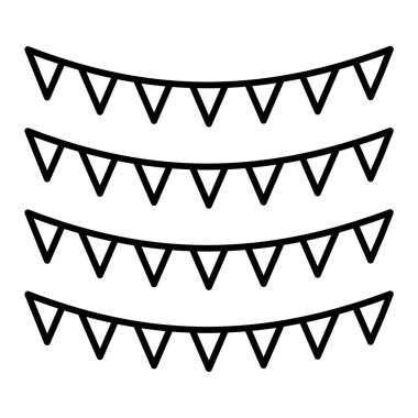 Çelenkler parti kutlama vektörü illüstrasyonu