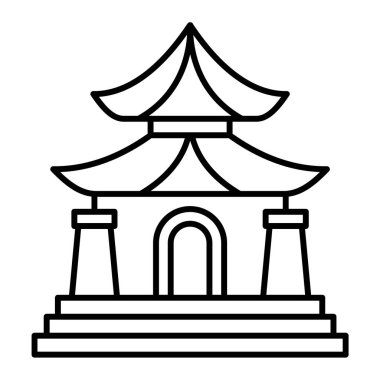 Bir tapınak simgesinin vektör illüstrasyonu