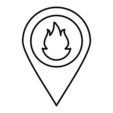 Bir ateş simgesinin vektör illüstrasyonu