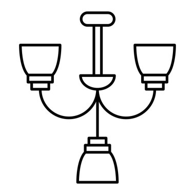 Lamba ikonu. Web için ampul vektör simgelerinin özet çizimi