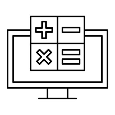 Bilgisayar ve aygıt işaretinin vektör çizimi