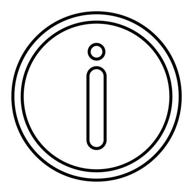 bilgi simgesi. Web için basit bilgi sembolü vektör simgeleri çizimi