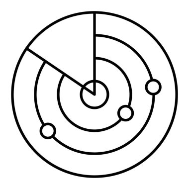 hedef simgesi. Web için radar vektör simgelerinin özet çizimi