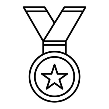Madalya ikonu. Web için ödül vektör simgelerinin özet çizimi