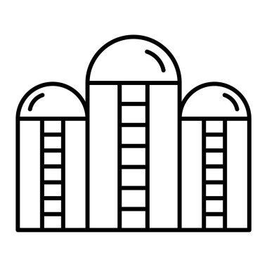 Bina. Web simgesi basit illüstrasyon