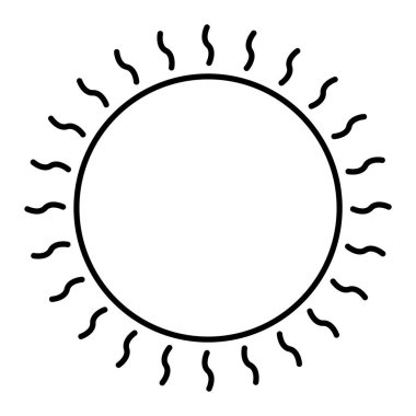 Güneş Simgesi Vektör illüstrasyonu