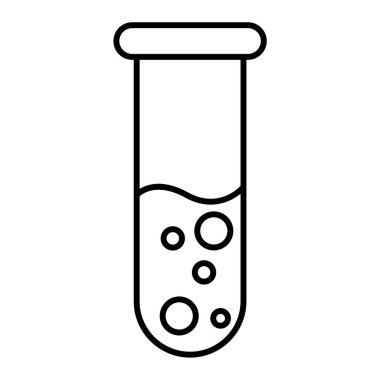 Test tüpü simgesi. Web için matara vektör simgelerinin özet çizimi