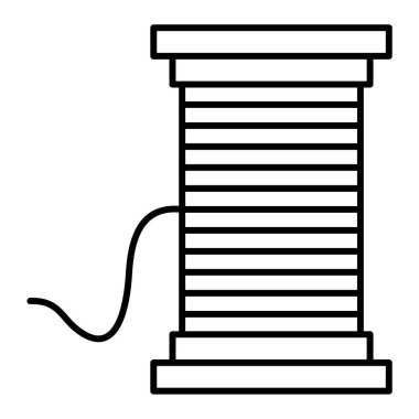İp simgesi. Web için iplik vektör sembolünün özet çizimi