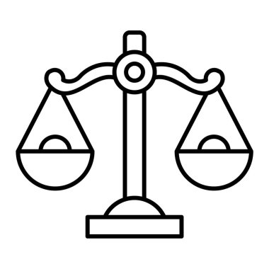 Adalet simge vektör çizim ölçekler