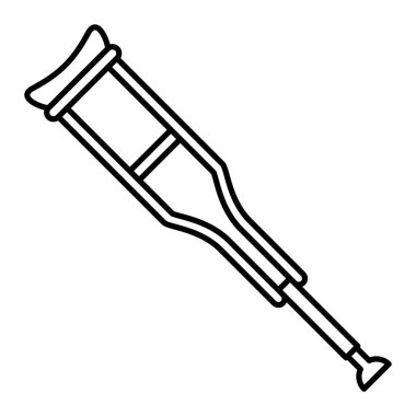 Tıbbi destek ikonu. Web için koltuk değneği vektör sembolünün özet çizimi